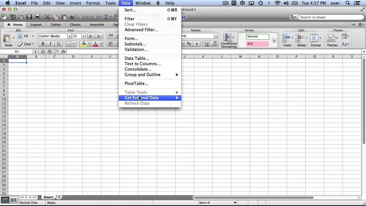 whats the extention for excel on mac